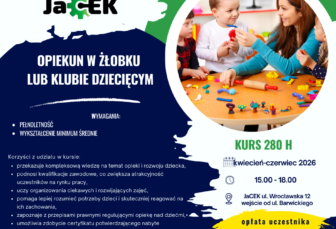 opiekun w żłobku lub klubie dziecięcym
